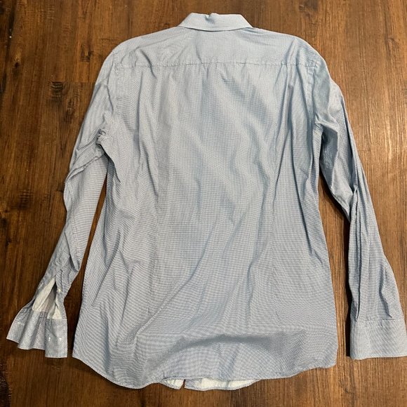 BOSS BLUE DRESS SHIRT LARGE - Picture 2 of 3